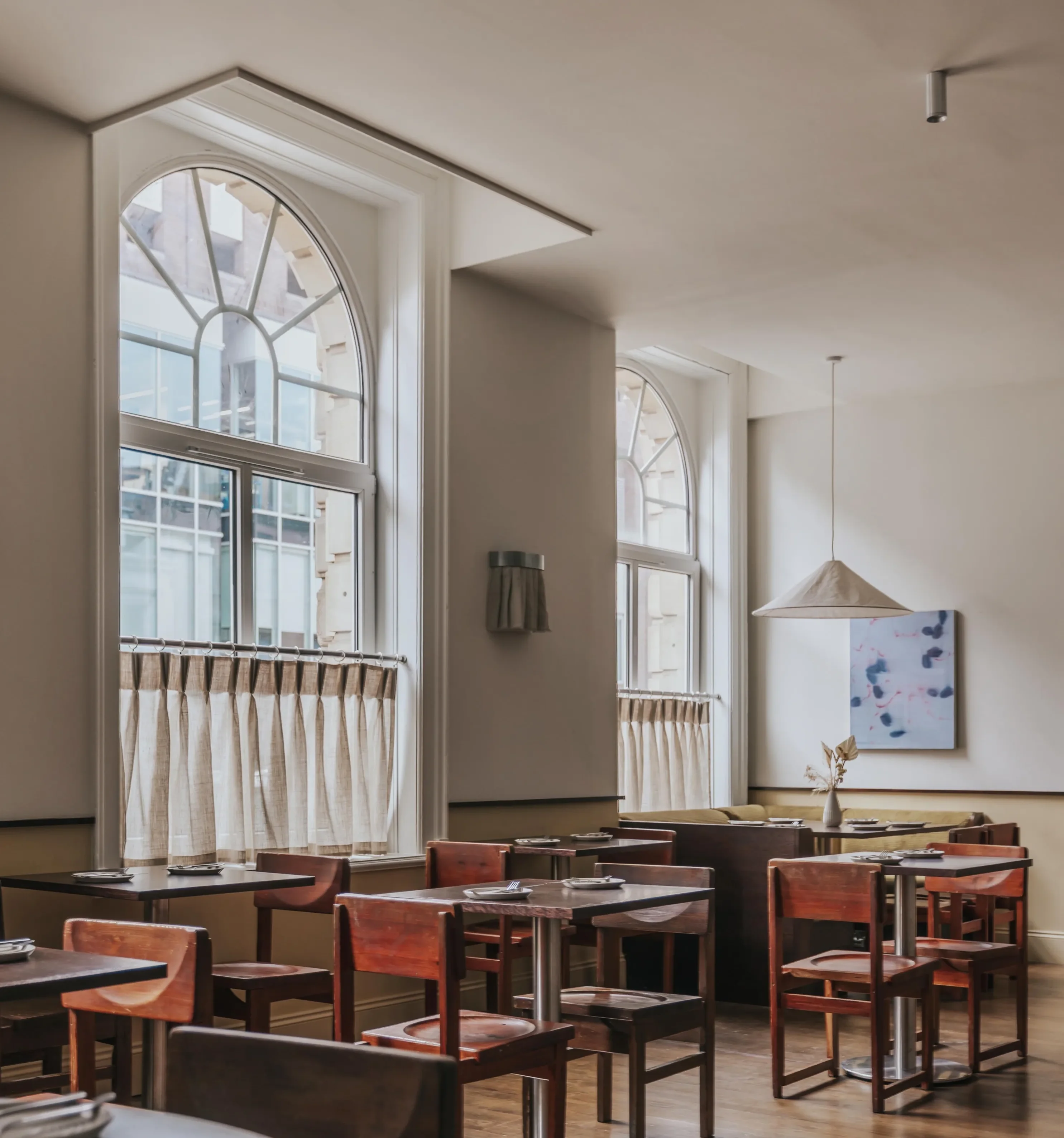 The restaurant of Arthouse Glasgow, a historic boutique hotel in Glasgow, Scotland