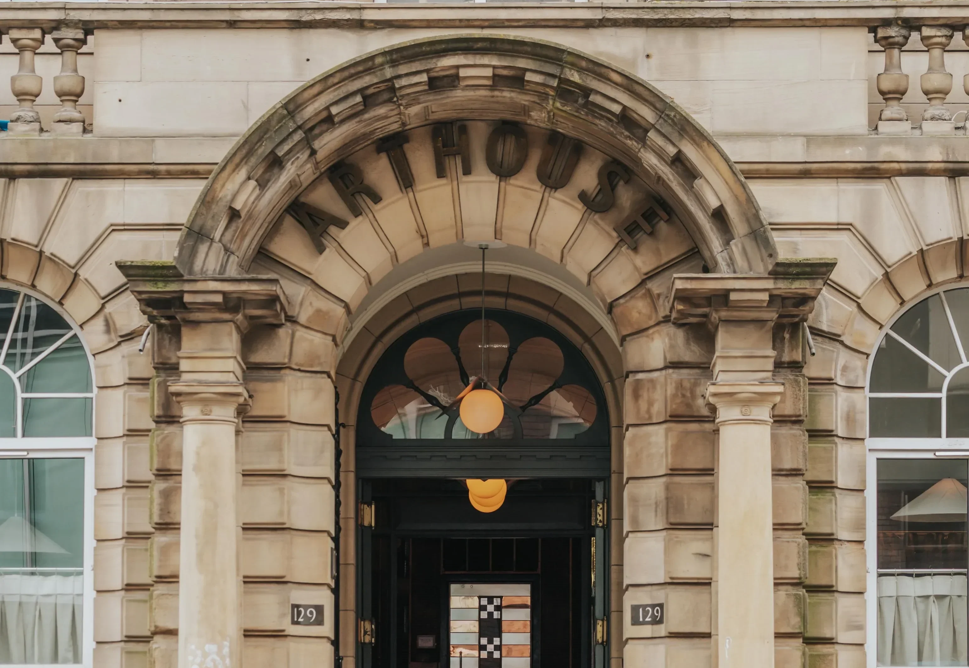 The facade of Arthouse Glasgow, a historic boutique hotel in Glasgow, Scotland