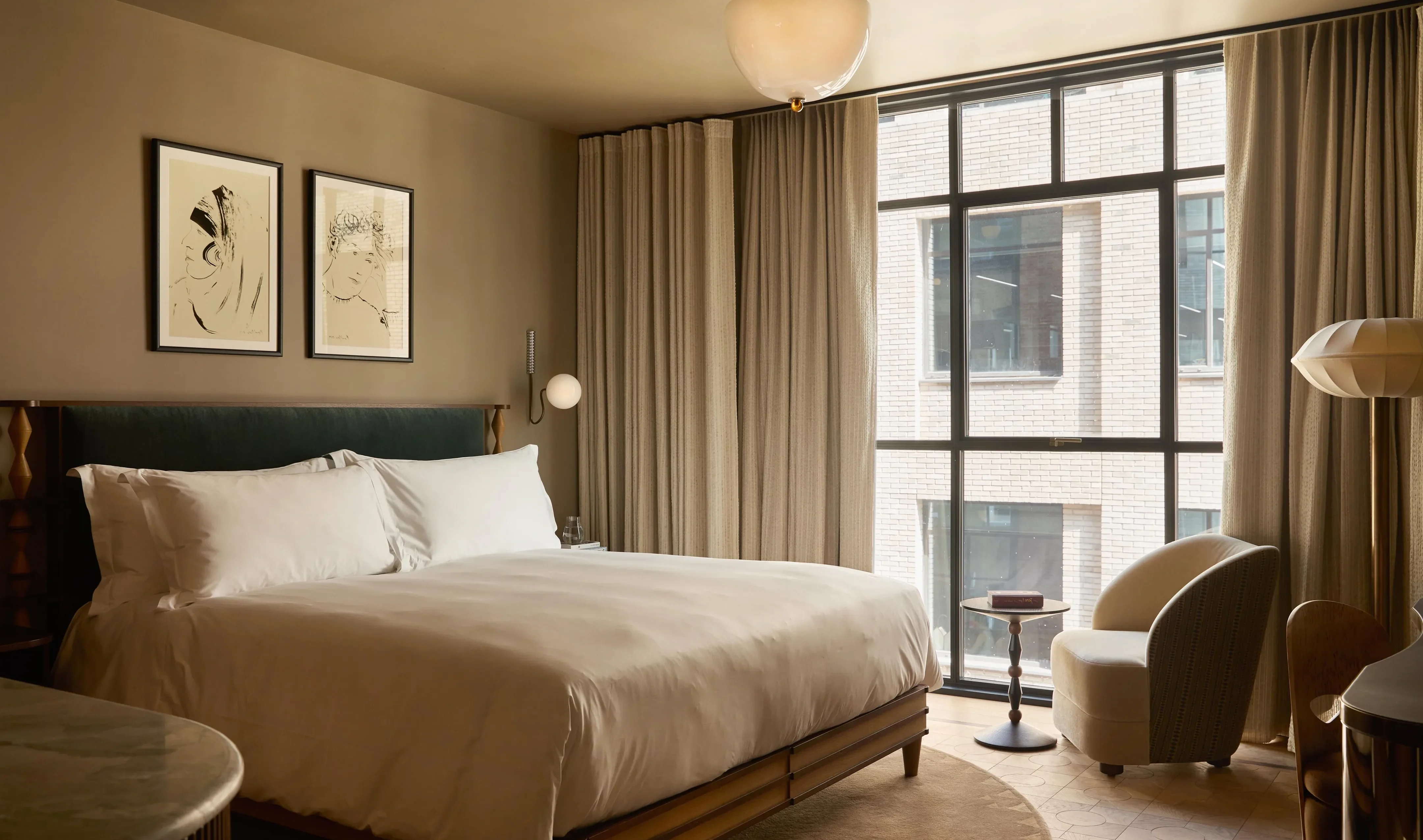 The room of The Newman, a luxury boutique hotel in London