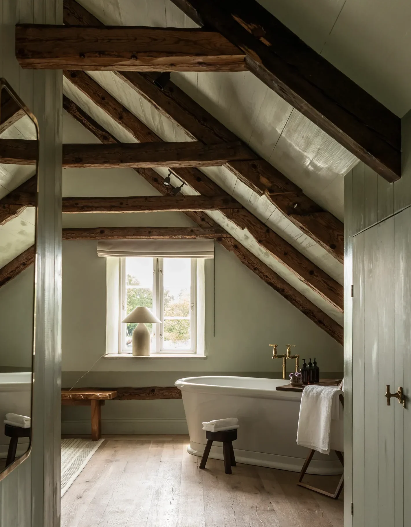 The bathroom of Sibbjäns, a farm boutique hotel in Gotland, Sweden