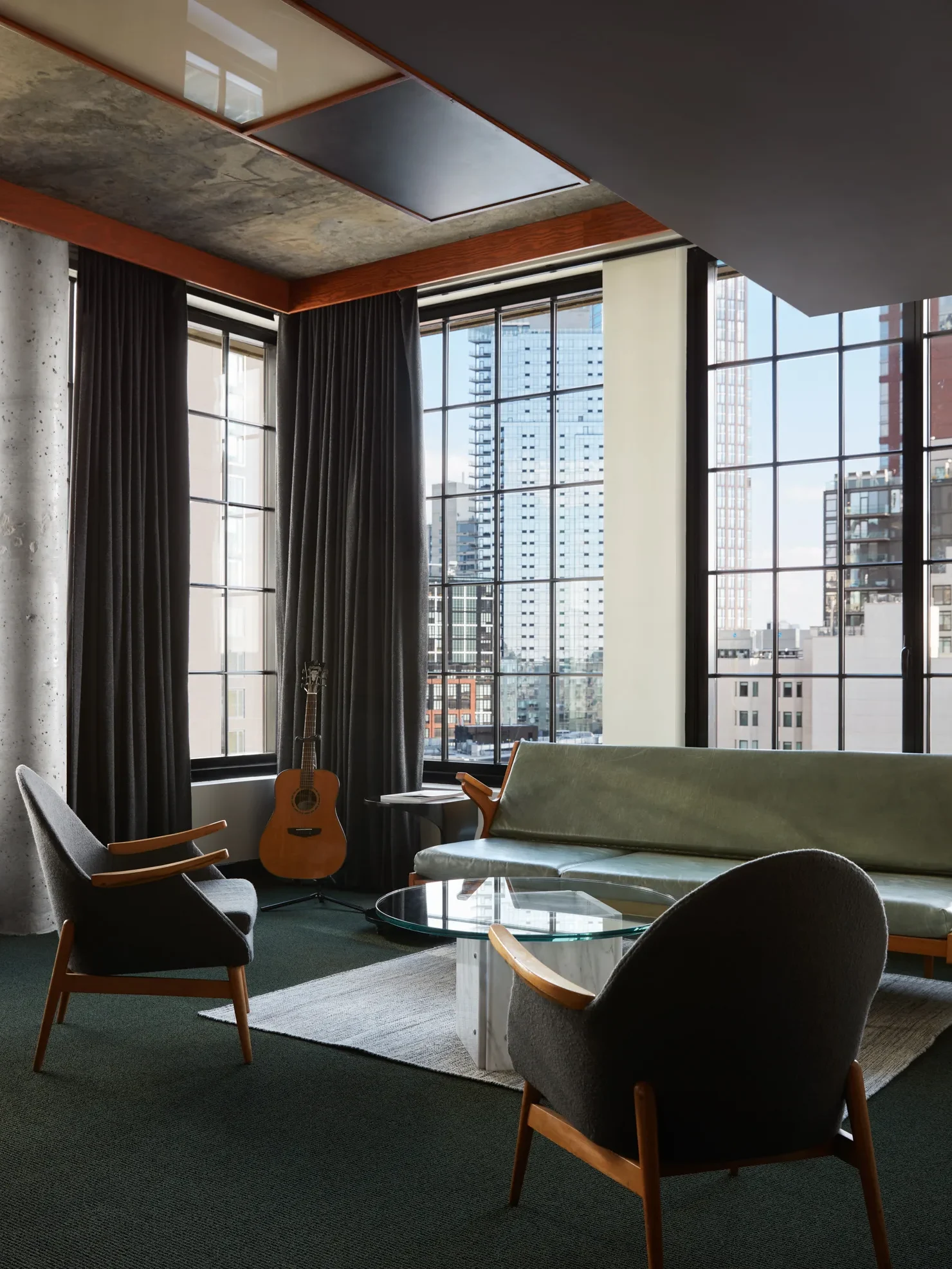 The room of Ace Hotel Brooklyn, a cool boutique hotel in Brooklyn, NYC