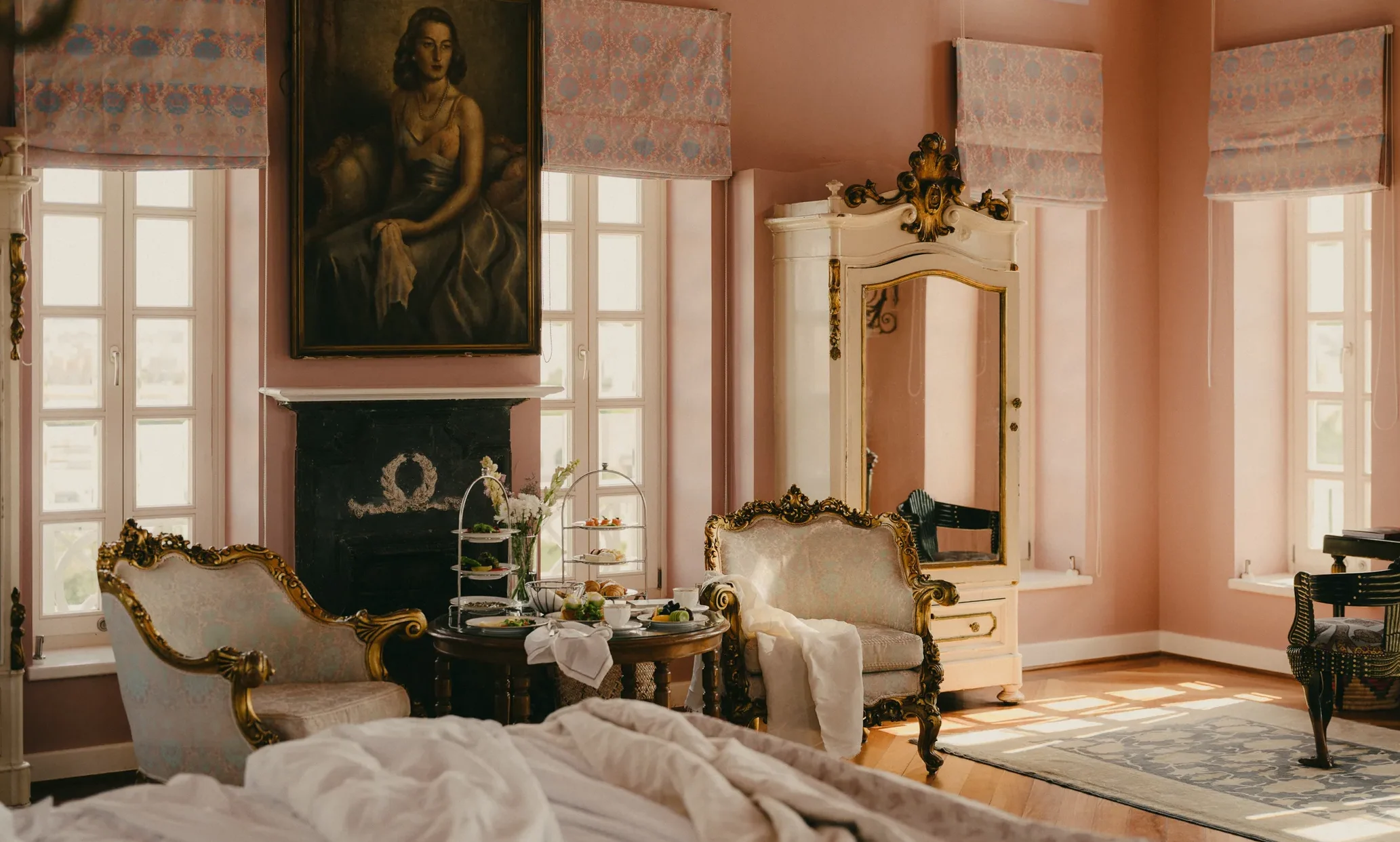 The room of La Maison Bleue, a luxury boutique hotel in Hurghada, Egypt
