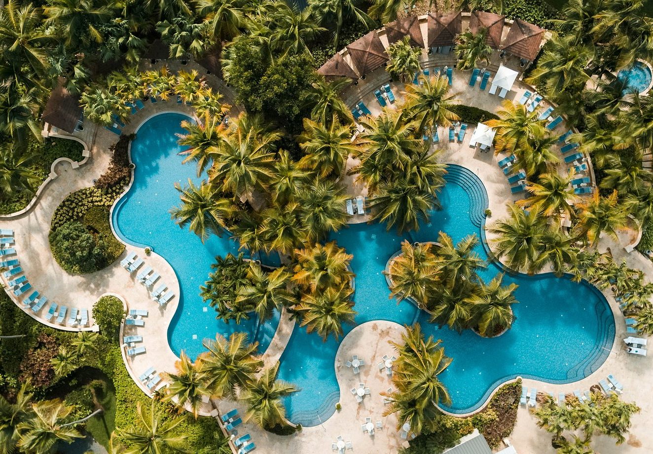 The outdoor pool of Four Seasons Puerto Rico, a luxury 5-star boutique hotel in Puerto Rico.